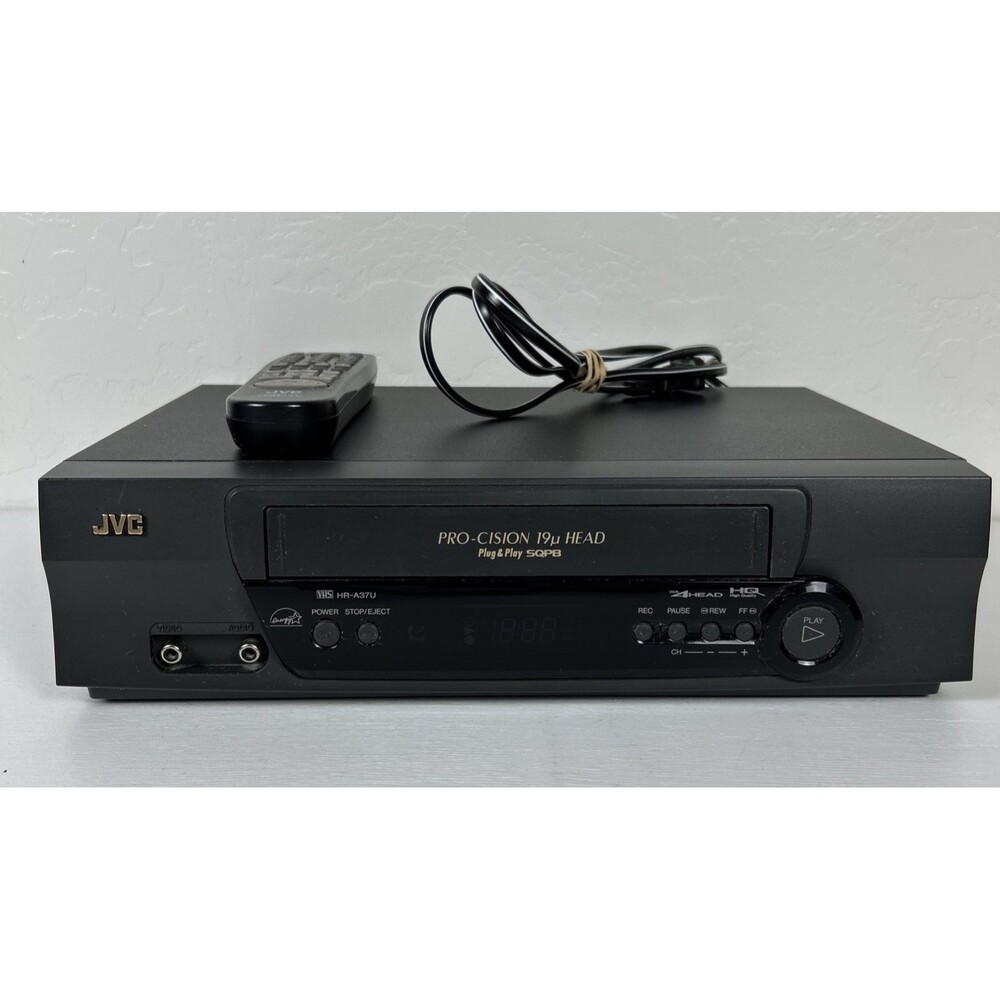 JVC HR-A37U Hi-Fi VCR Player Recorder w Remote- Power Tested